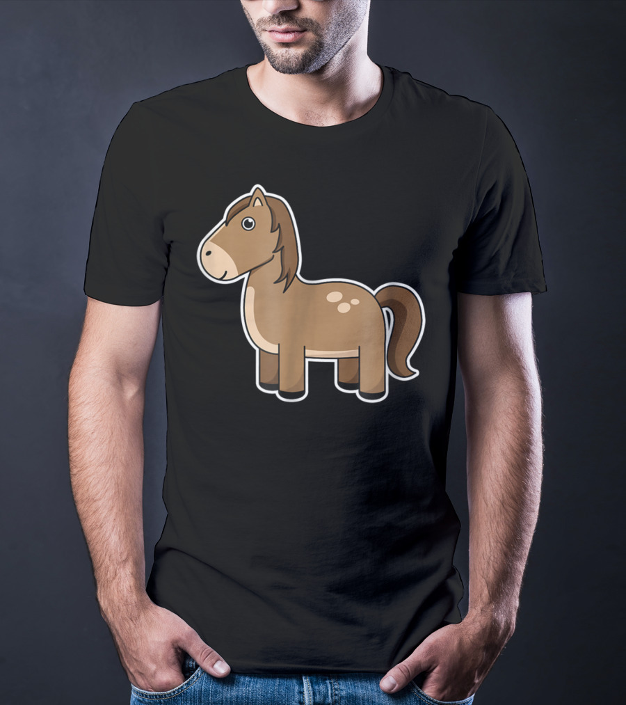 Cute Cartoon Horse Lover T-Shirt