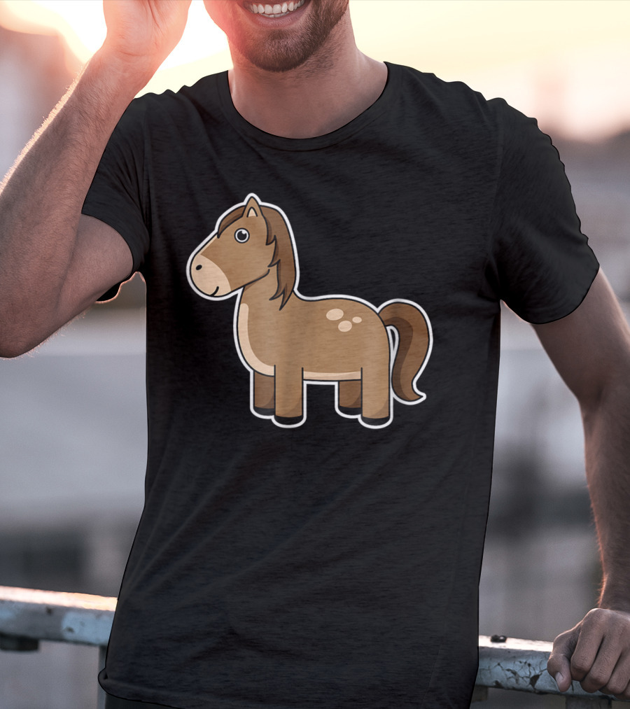 Cute Cartoon Horse Lover T-Shirt