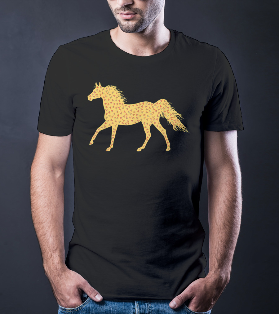 Cute Horse Pepperoni Pizza T-Shirt