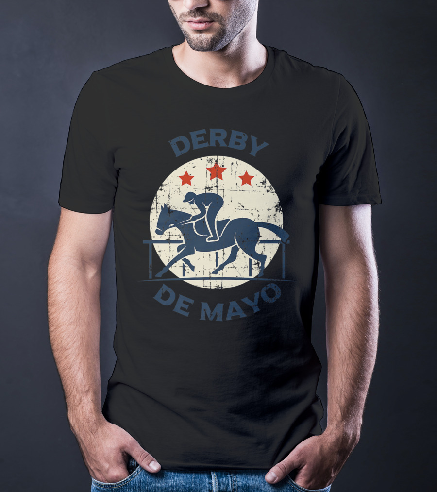 Derby De Mayo Horse Racing Tequila Drinking T-Shirt