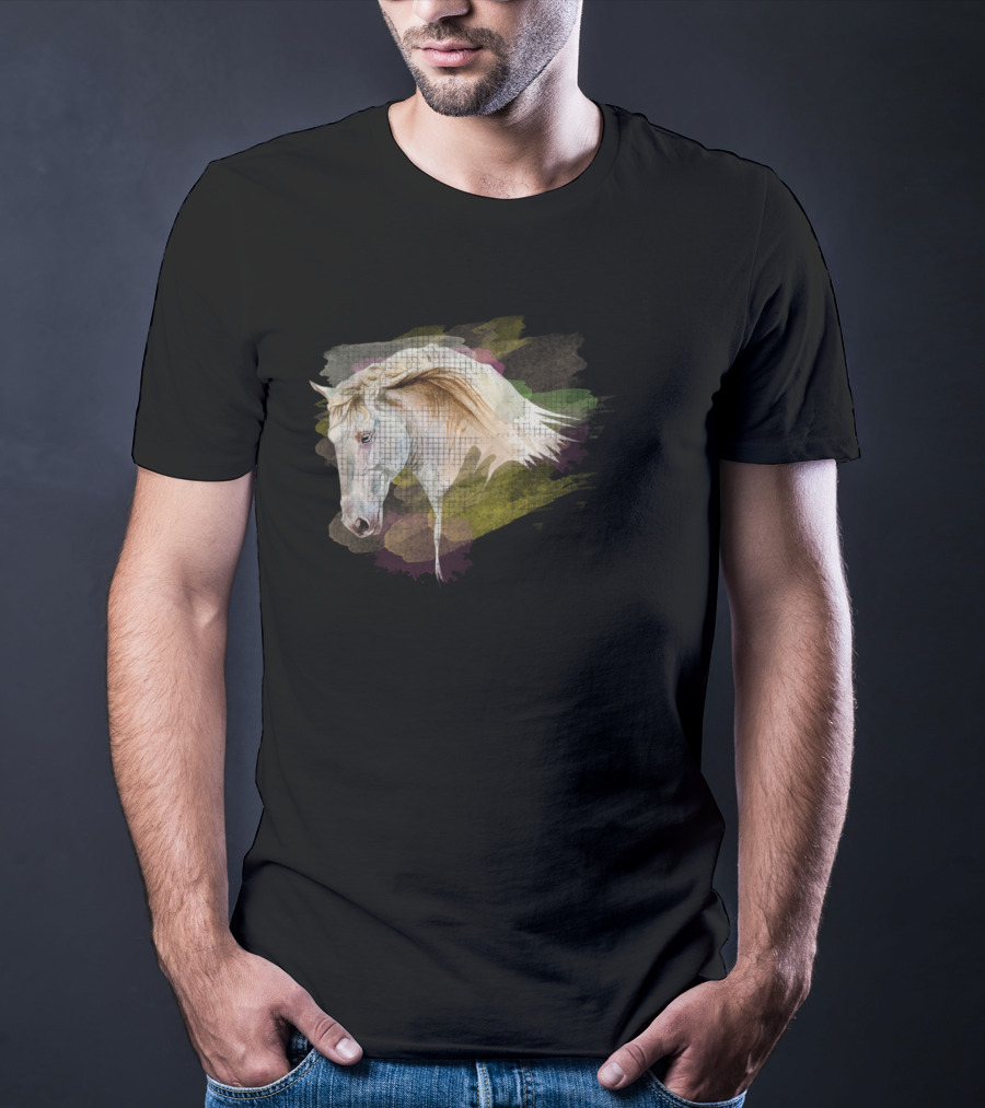 Dream Mysterious Horse Watercolor Head T-Shirt