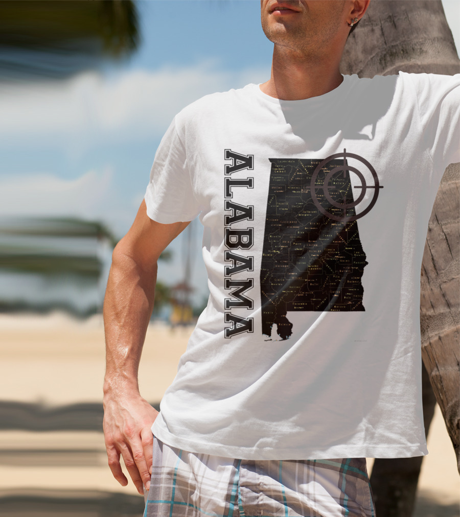 Alabama Vintage Maps Classic With Counties And Target T-Shirt