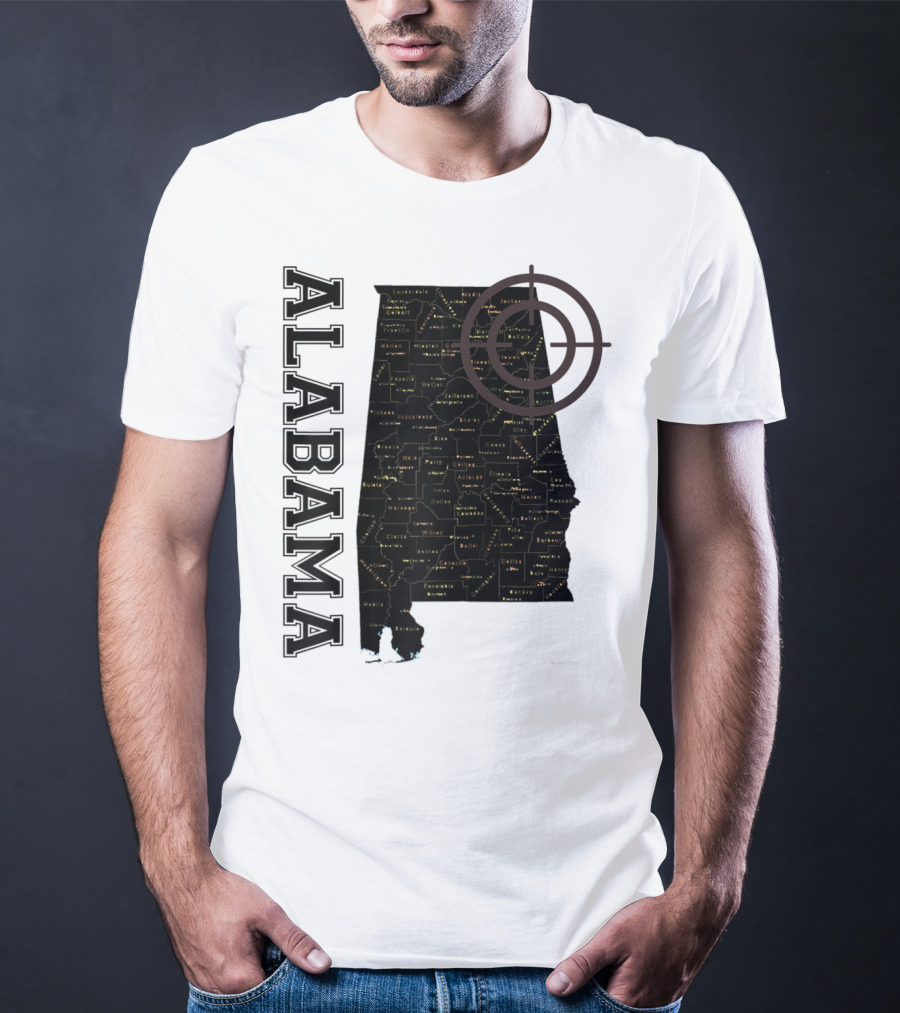 Alabama Vintage Maps Classic With Counties And Target T-Shirt