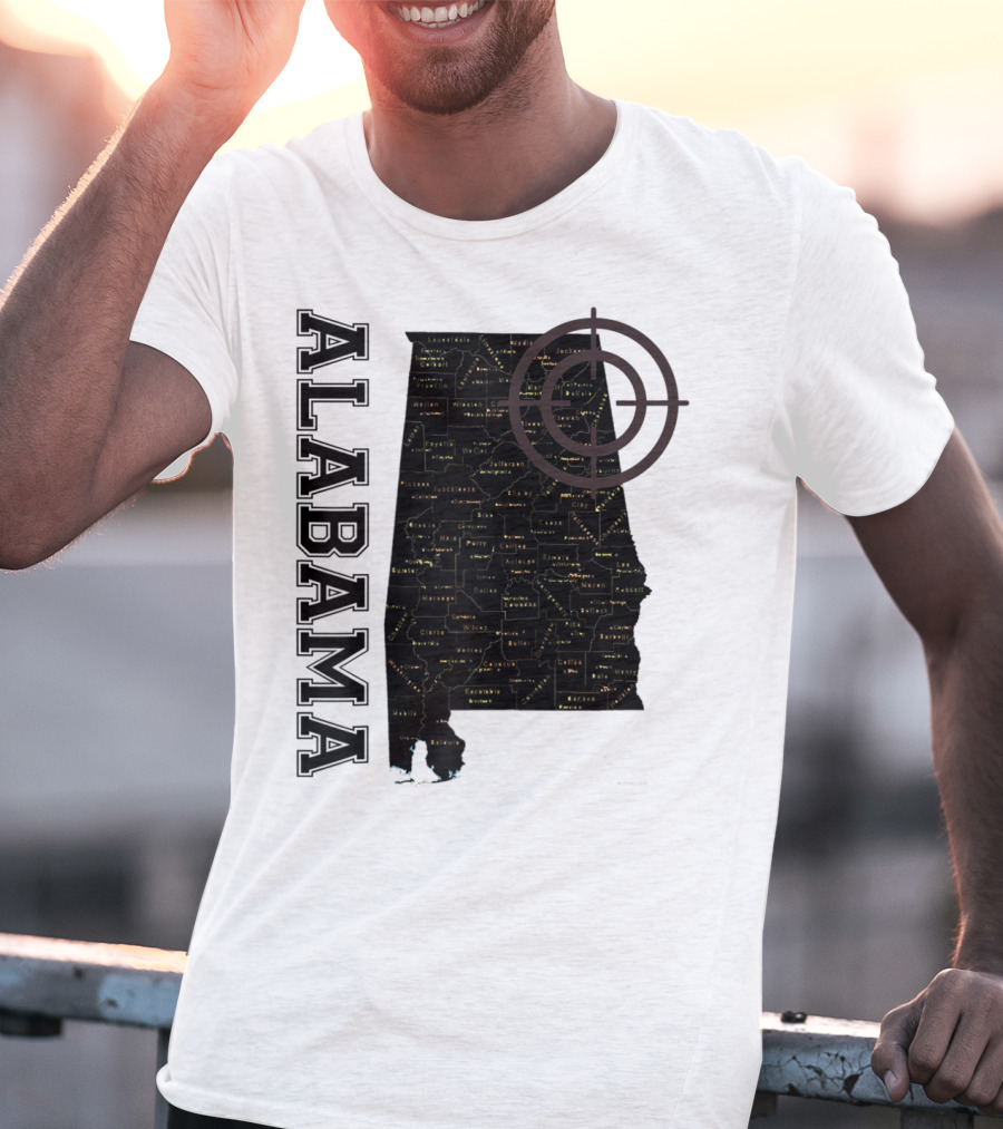 Alabama Vintage Maps Classic With Counties And Target T-Shirt
