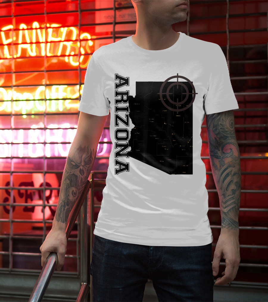Arizona Map Classic Fun With Target T-Shirt