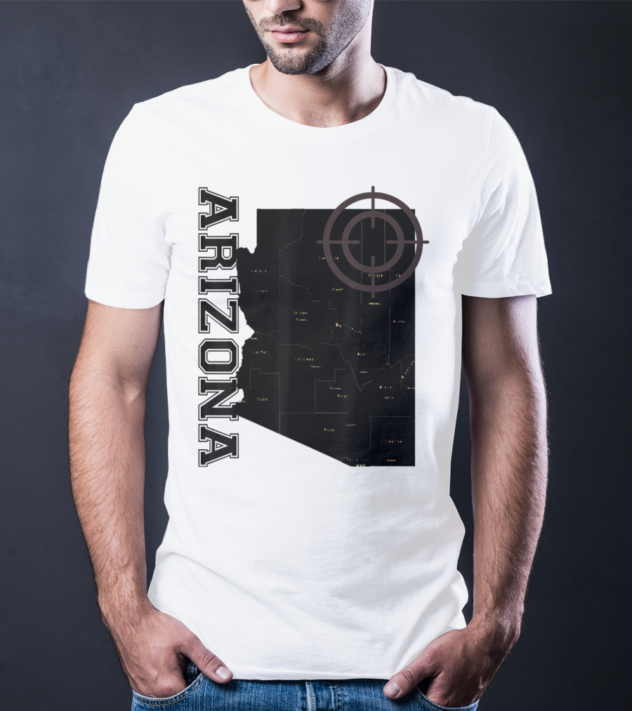 Arizona Map Classic Fun With Target T-Shirt