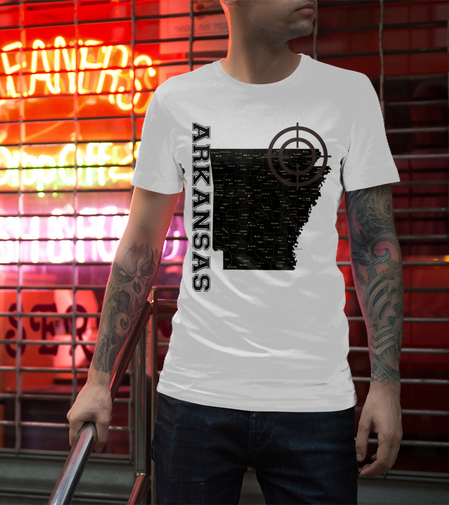 Arkansas Maps Classic Fun Targeted Exploration T-Shirt
