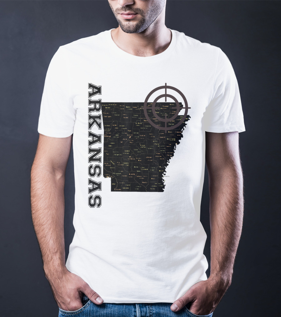 Arkansas Maps Classic Fun Targeted Exploration T-Shirt