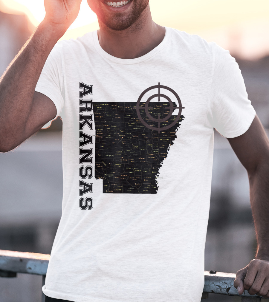 Arkansas Maps Classic Fun Targeted Exploration T-Shirt
