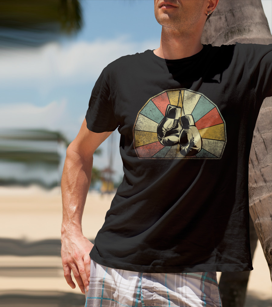 Boxing Classic Vintage Boxsport Retro Gloves T-Shirt