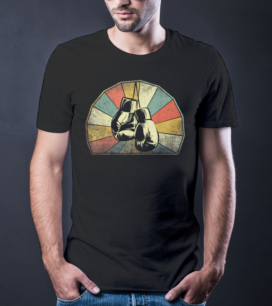Boxing Classic Vintage Boxsport Retro Gloves T-Shirt