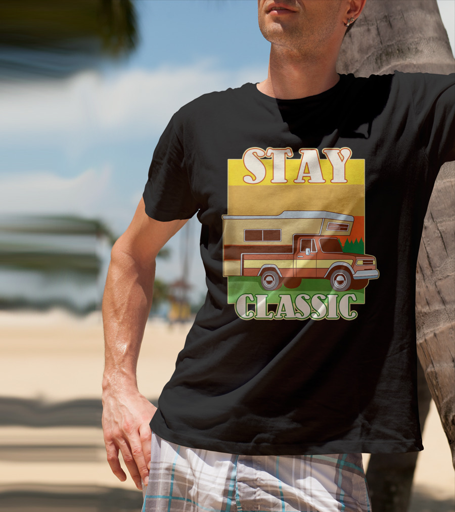 Stay Classic Camping And RV Vintage Camper T-Shirt