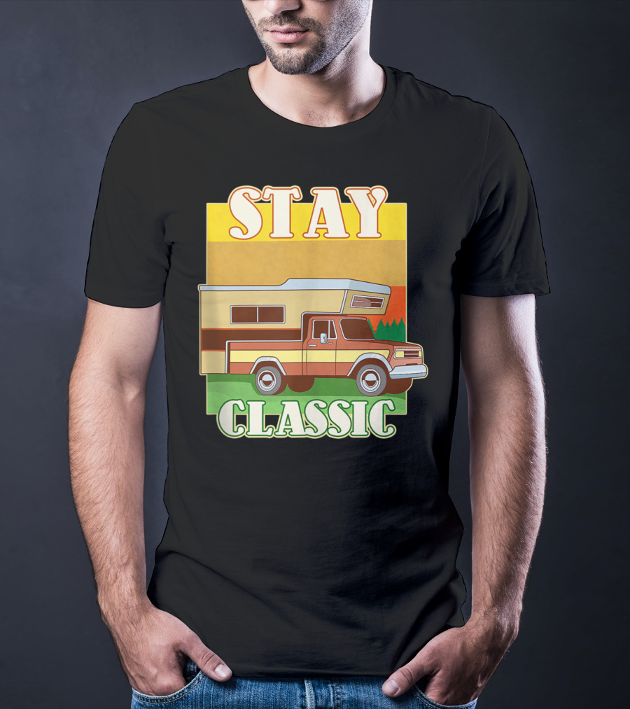Stay Classic Camping And RV Vintage Camper T-Shirt