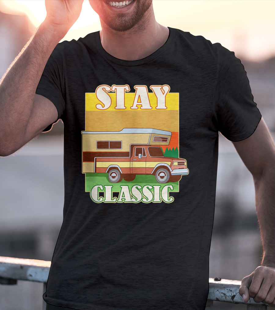 Stay Classic Camping And RV Vintage Camper T-Shirt