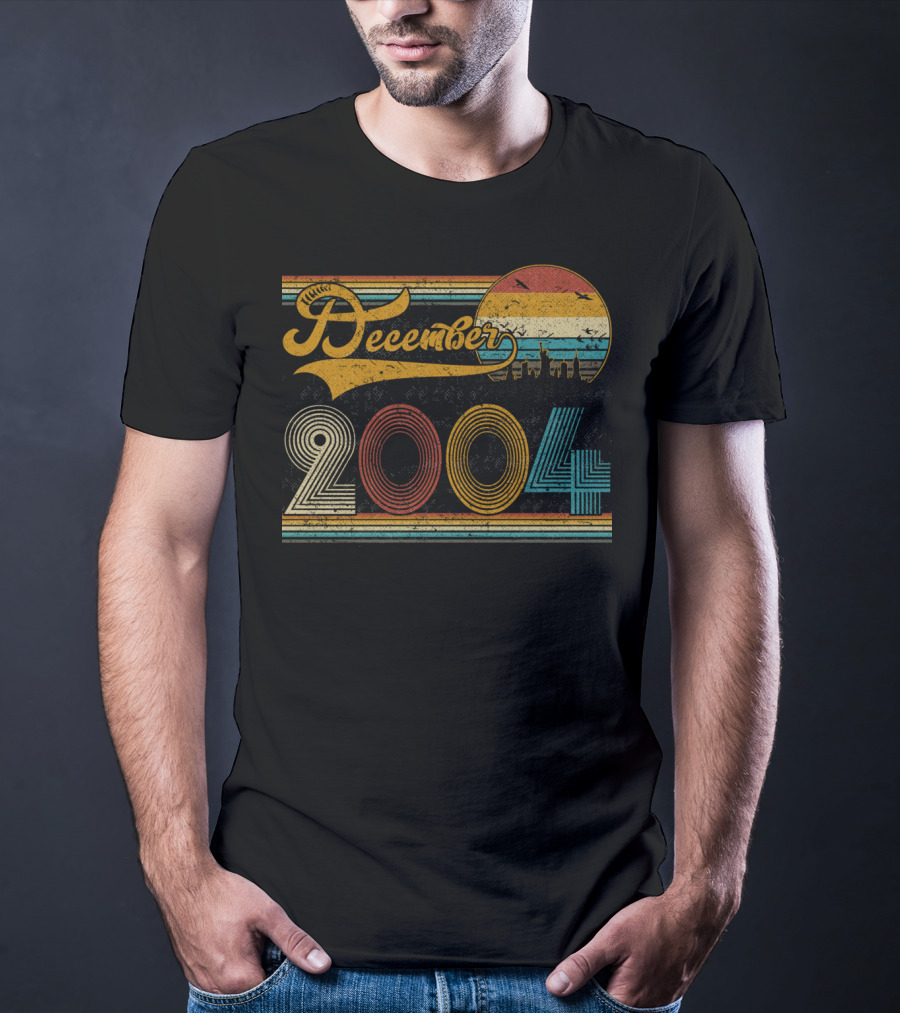 Vintage December 2004 Retro Sunset T-Shirt