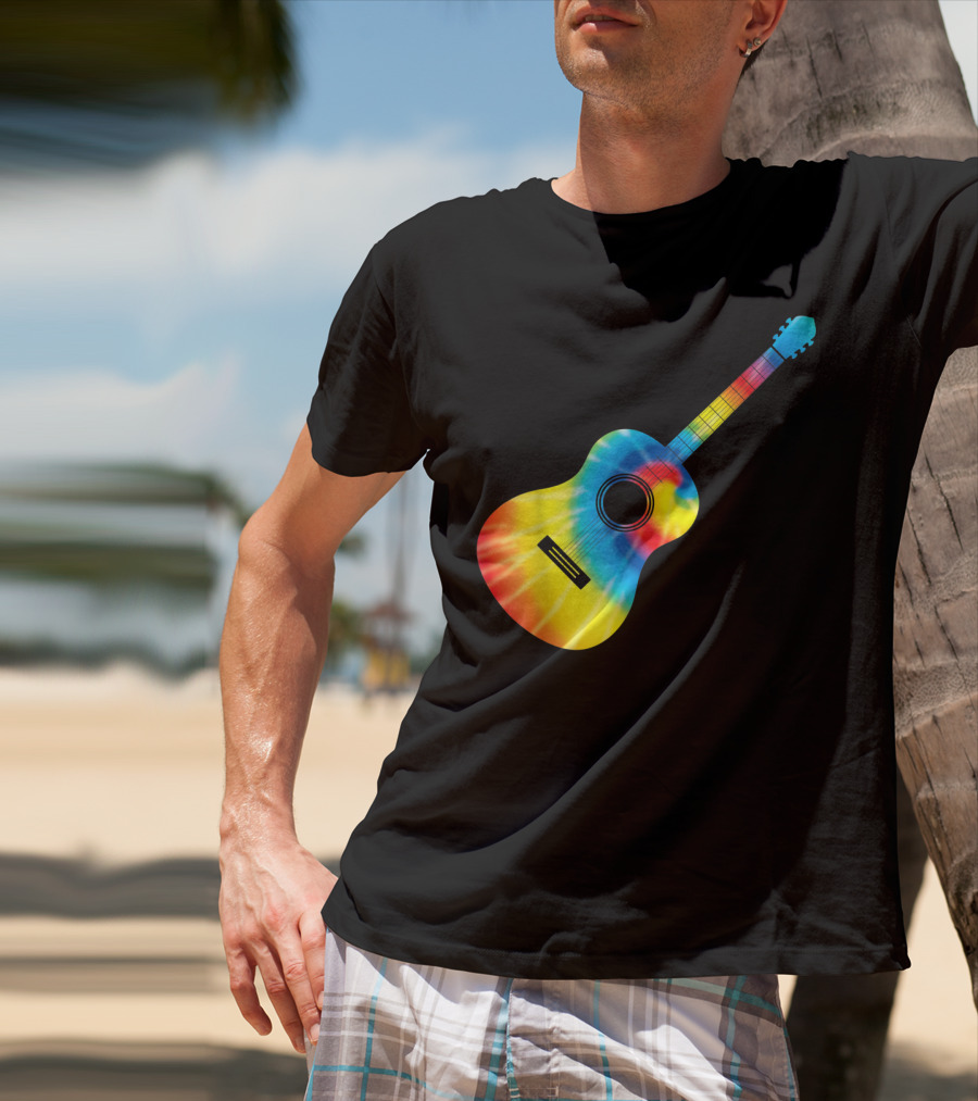 Classic Vintage Guitar Tie-Dye T-Shirt