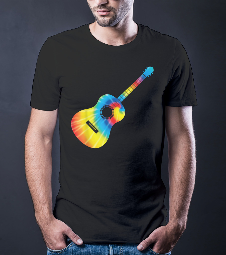 Classic Vintage Guitar Tie-Dye T-Shirt