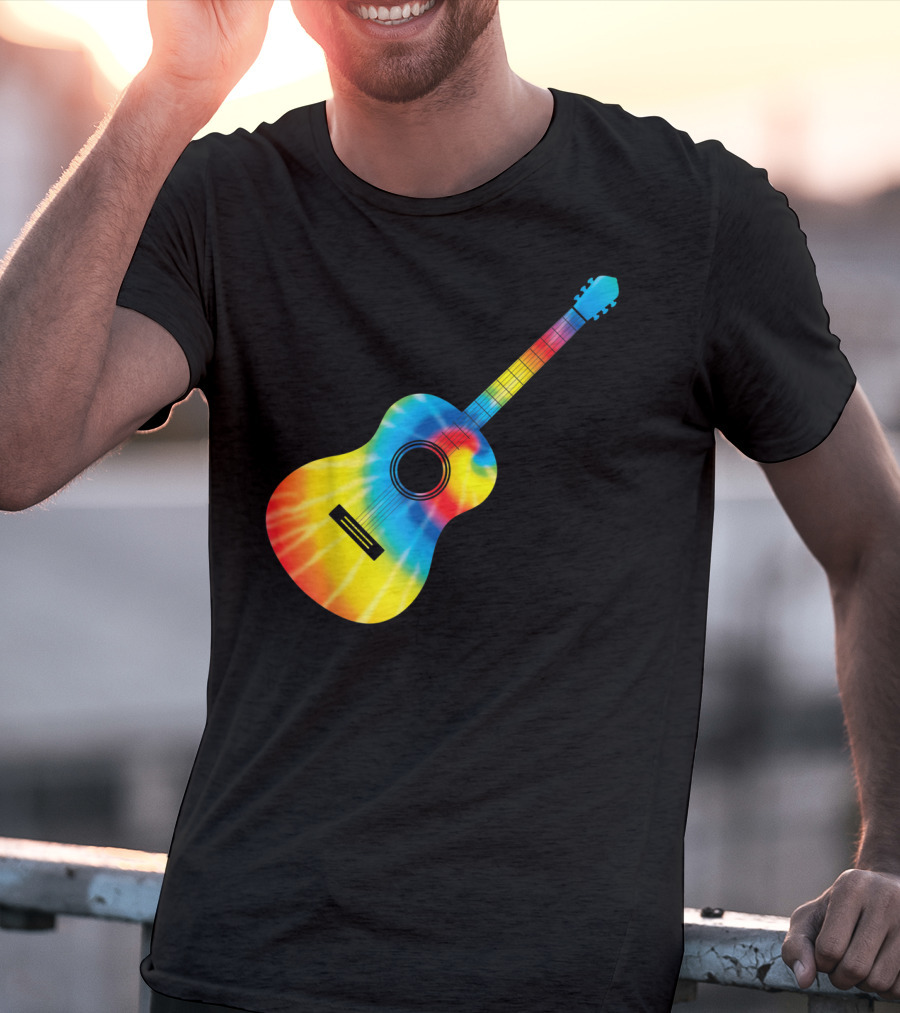 Classic Vintage Guitar Tie-Dye T-Shirt