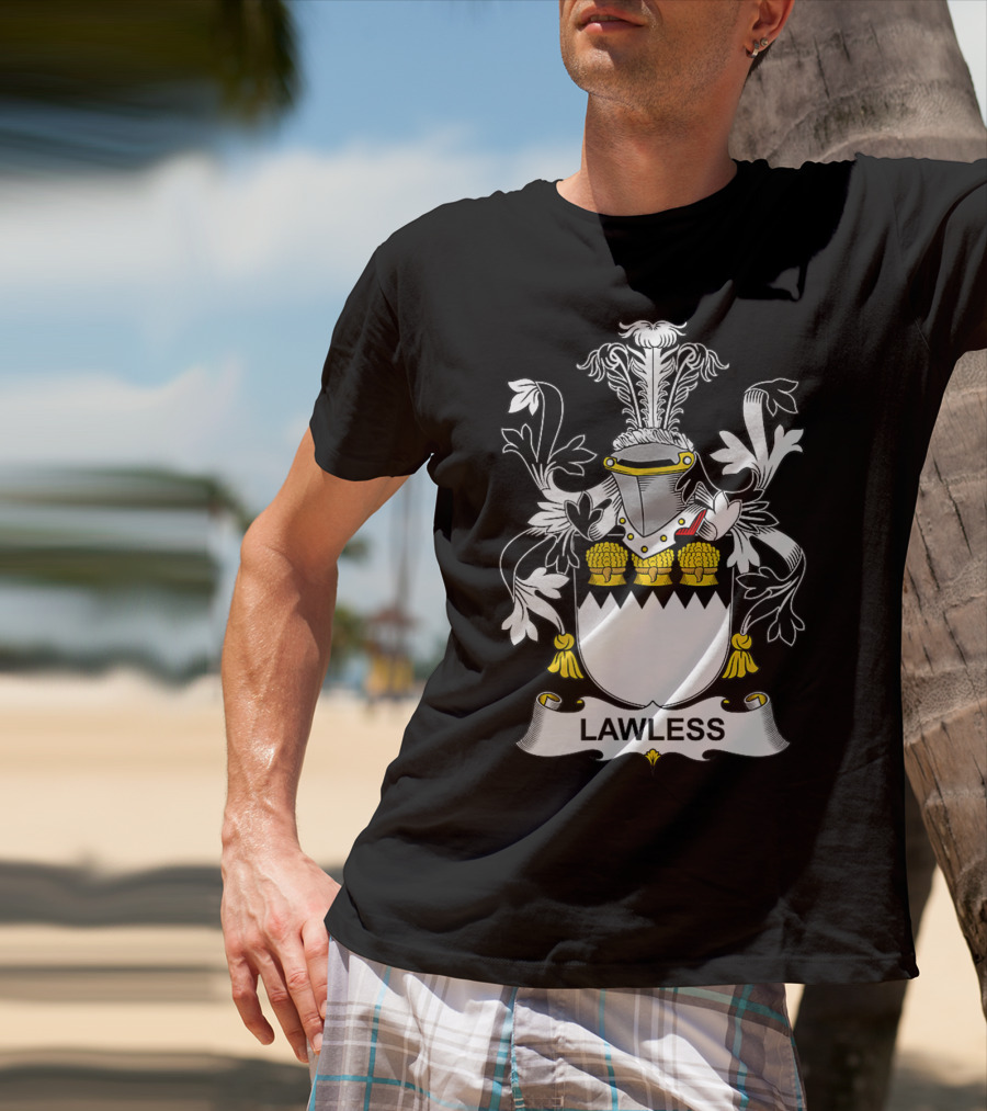 Lawless Family Crest Coat Of Arms T-Shirt