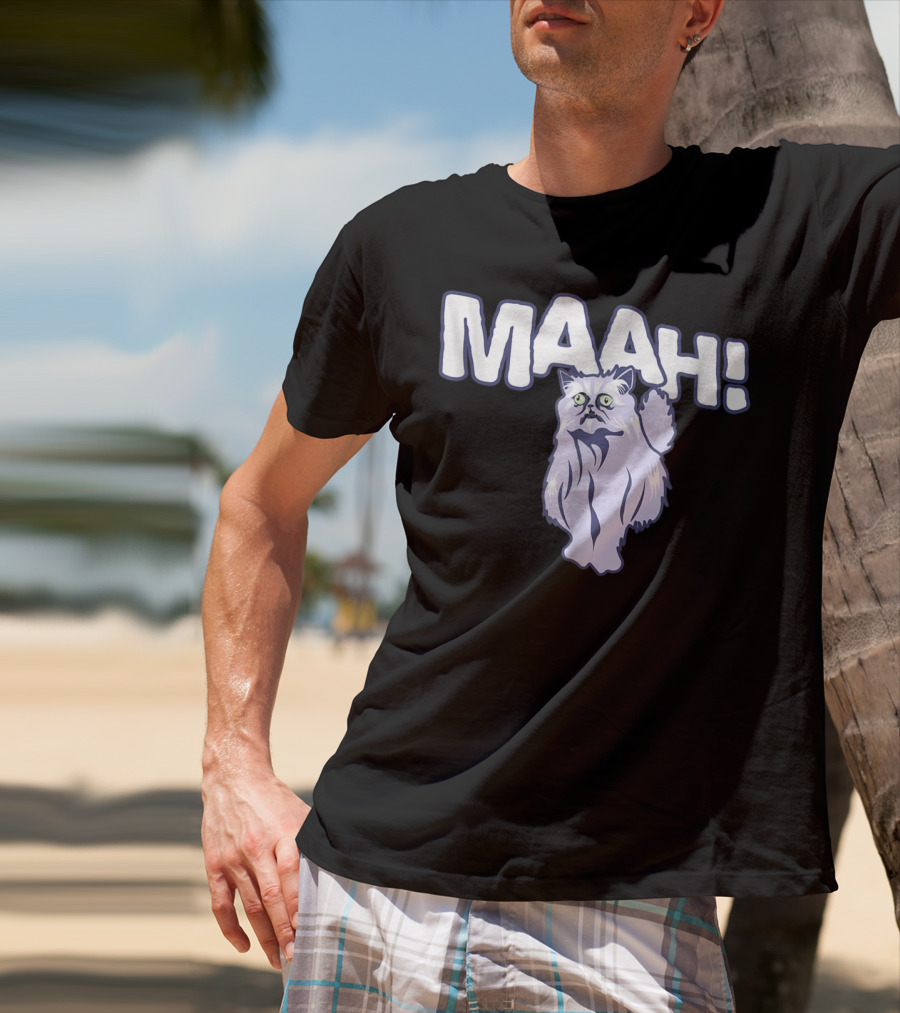 Mysterious Cat Exclaiming Maah T-Shirt