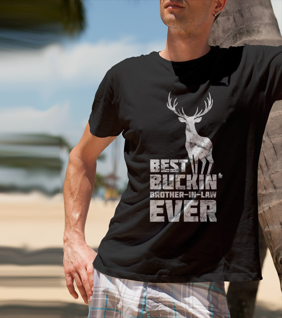 Best Buckin' Brother-in-Law Ever Mens Awesome Buck Deer T-Shirt