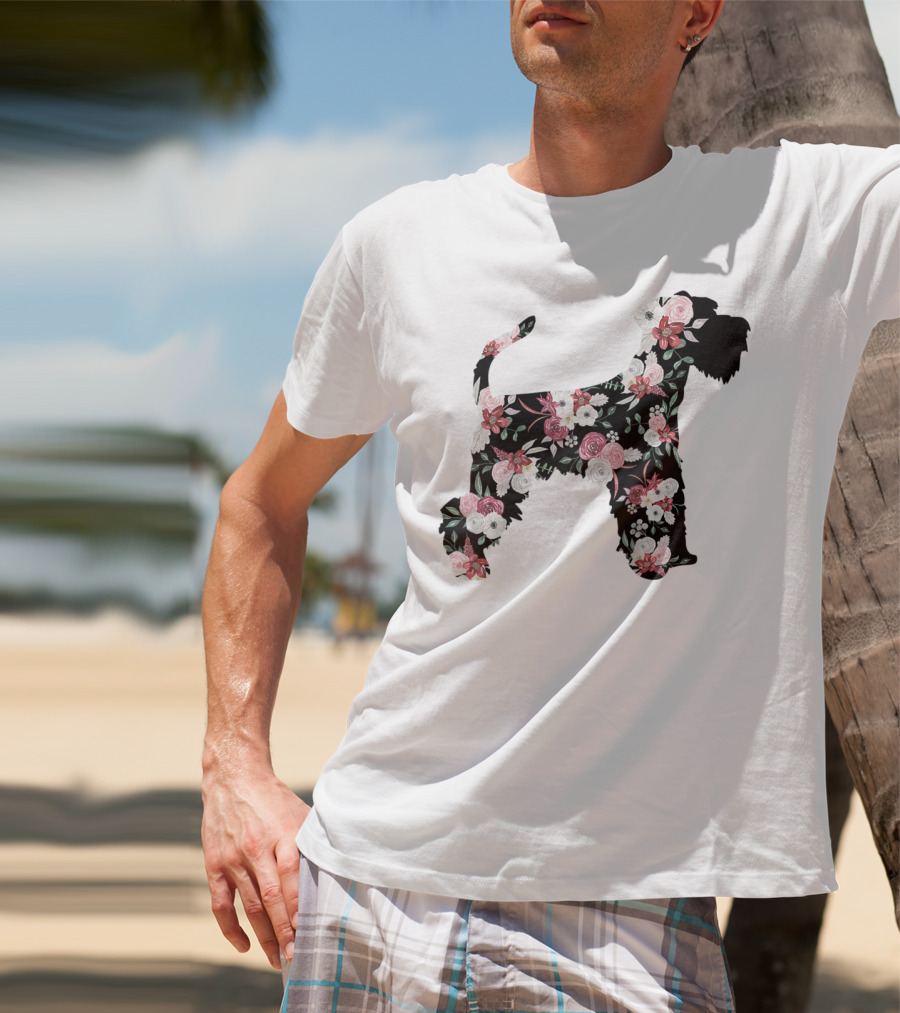 Minischnauzer Floral T-Shirt