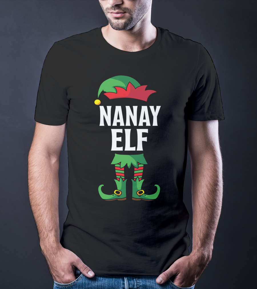 Nanay Elf Costume Christmas Holiday T-Shirt