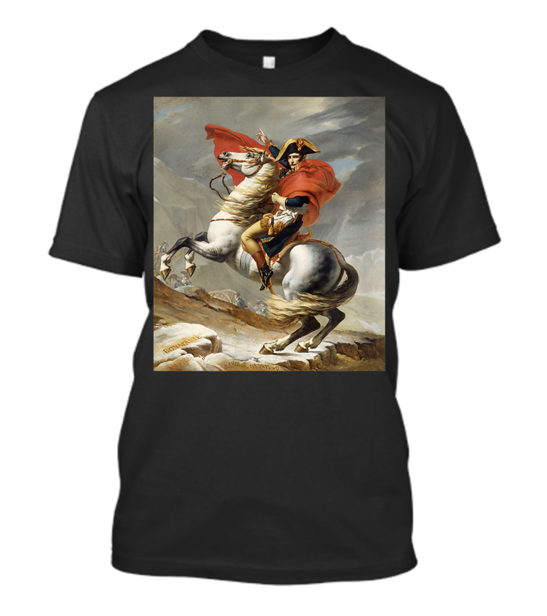 Napoleon Bonaparte Crossing The Alps Iconic Equestrian T-Shirt