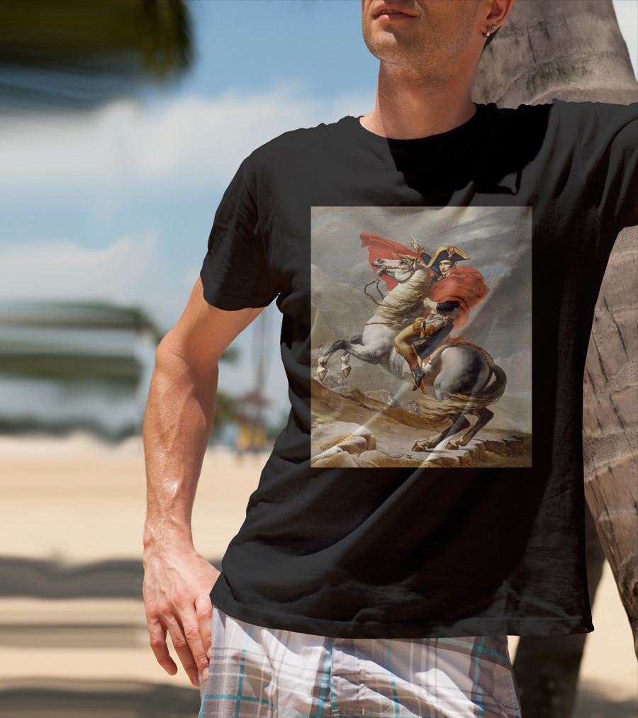 Napoleon Bonaparte Crossing The Alps Iconic Equestrian T-Shirt