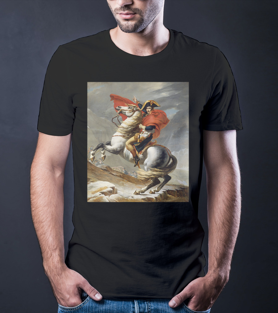 Napoleon Bonaparte Crossing The Alps Iconic Equestrian T-Shirt