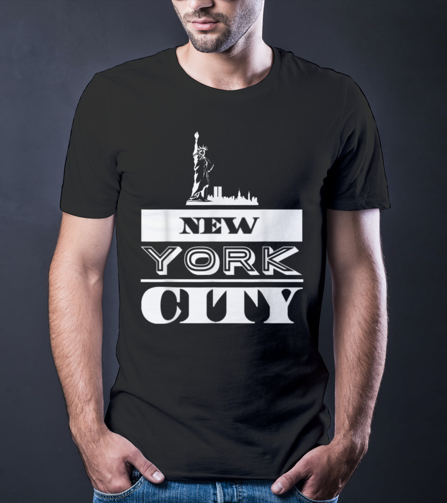 New York City NYC Statue Of Liberty Skyline T-Shirt
