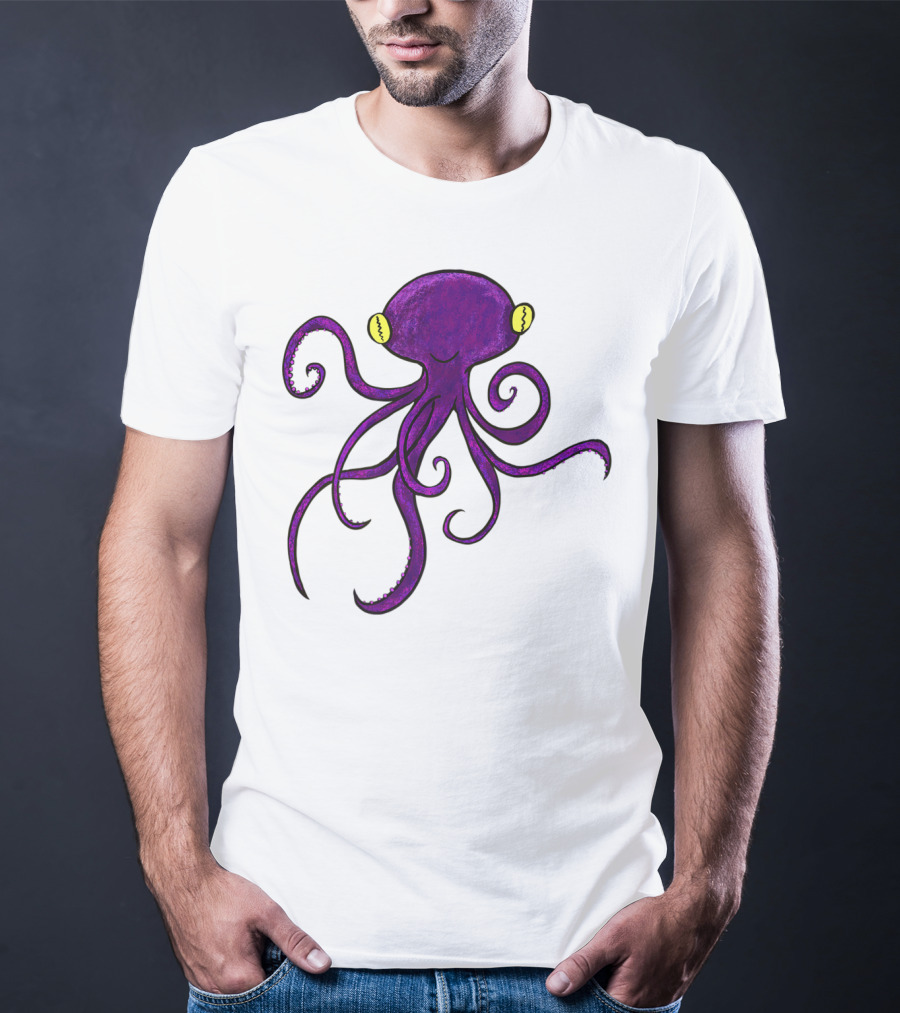 Purple Octopus Whimsical T-Shirt