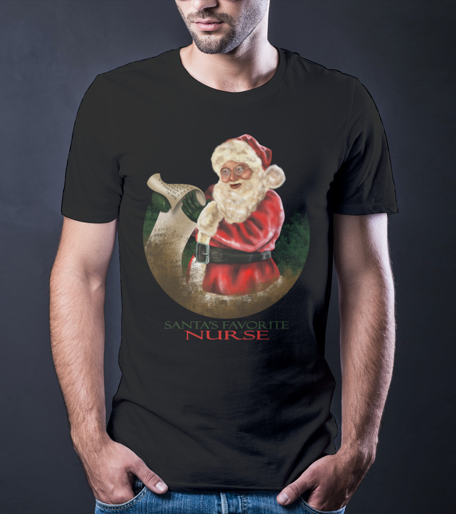 Santa's Favorite Nurse T-Shirt