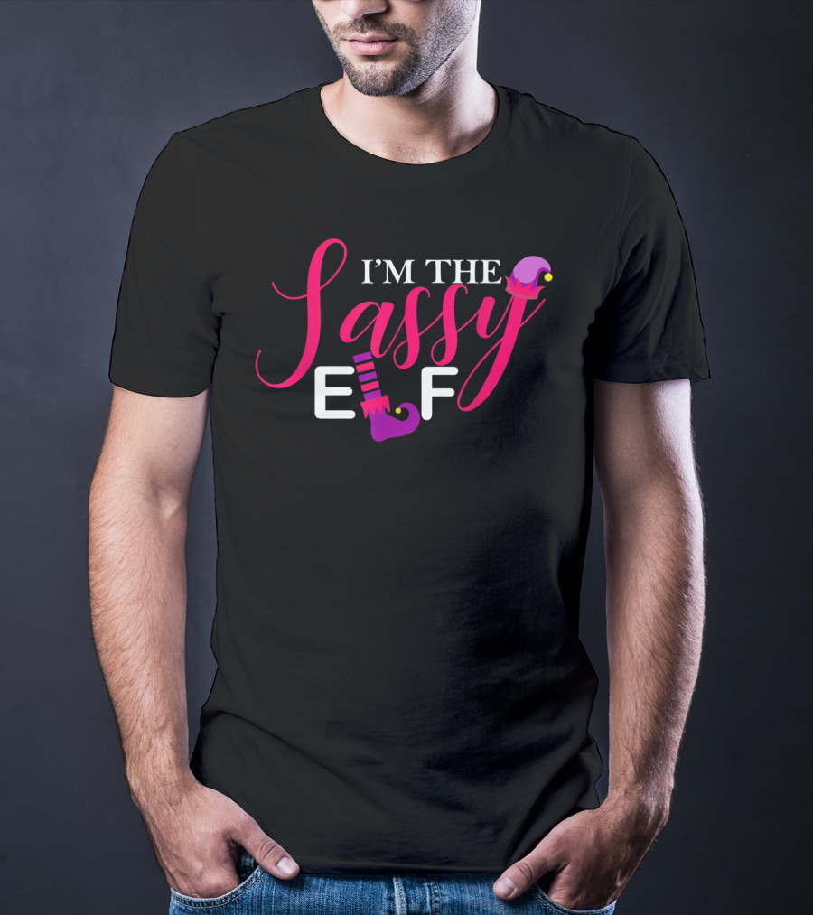 I'm The Sassy Elf Matching Family Group Elf Squad T-Shirt
