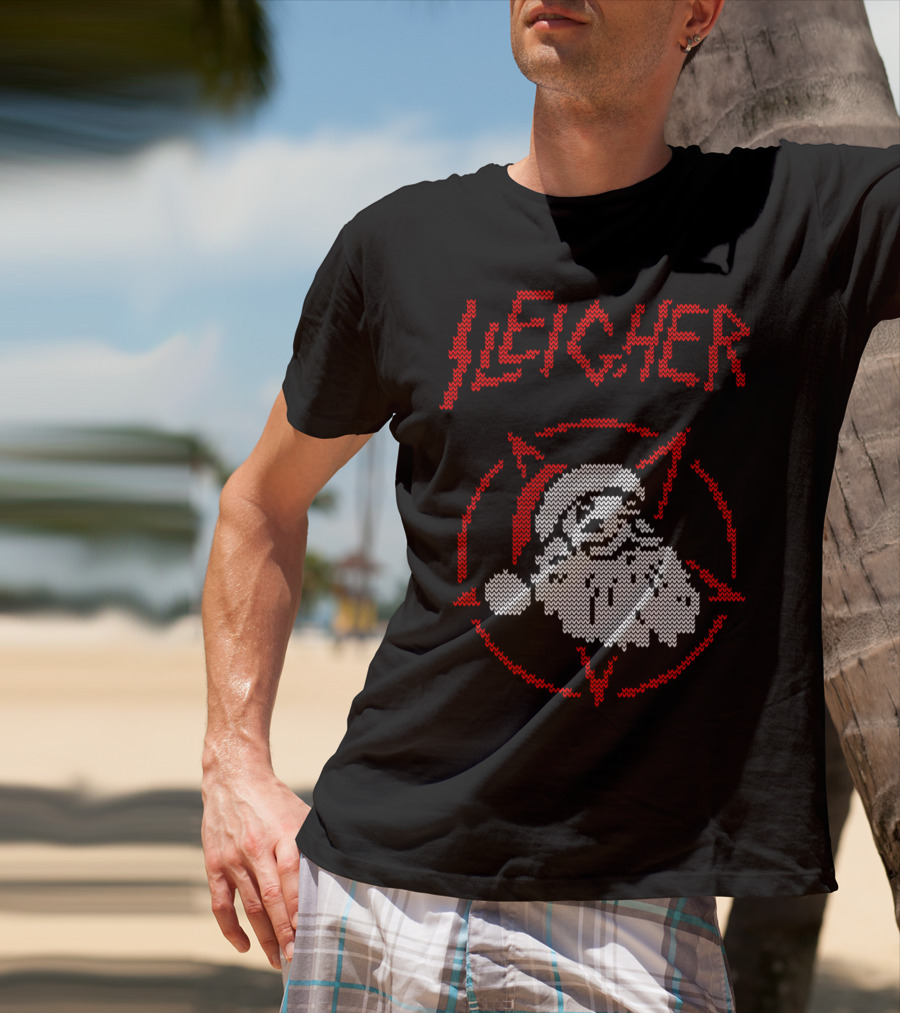 Sleigher Santa Pentagram Knit T-Shirt