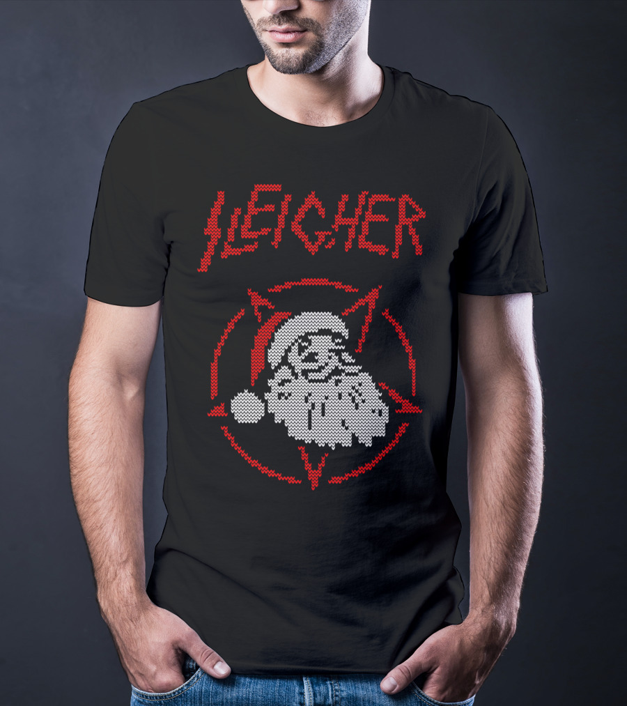 Sleigher Santa Pentagram Knit T-Shirt