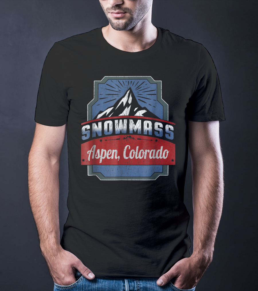 Snowmass Aspen Colorado Mountain Ski Adventure T-Shirt