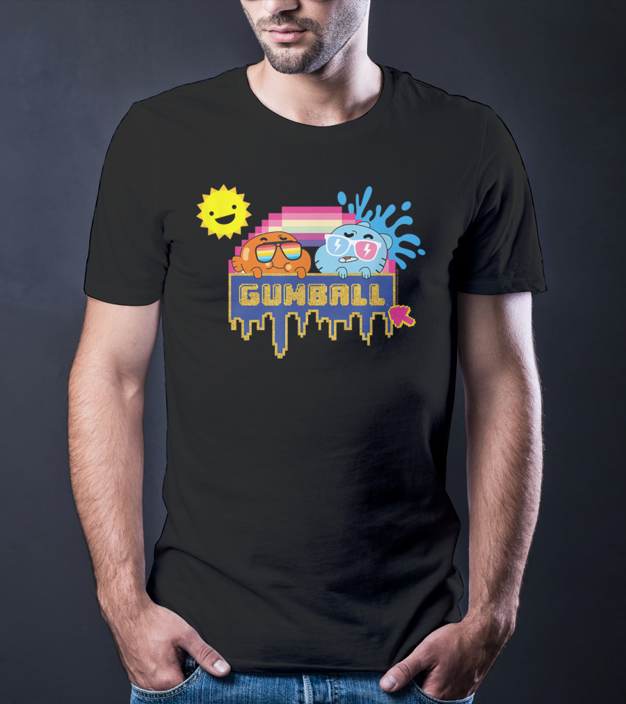 The Amazing World Of Gumball Sunshine Retro Pixel Art Gumball Characters T-Shirt