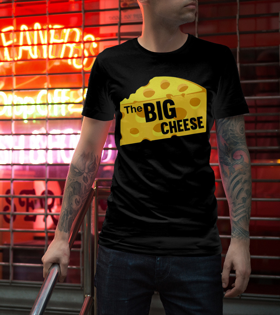 The Big Cheese Emphasizing A Large Yellow Wedge T-Shirt