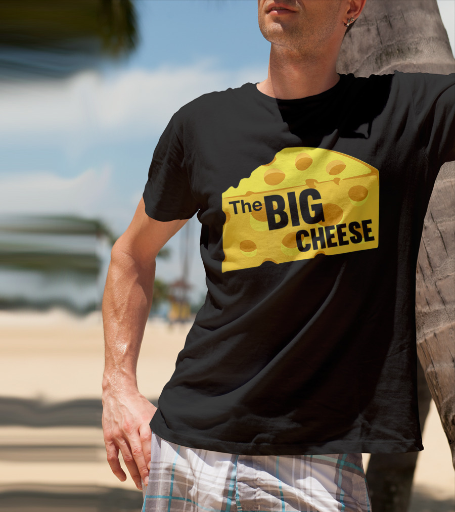 The Big Cheese Emphasizing A Large Yellow Wedge T-Shirt