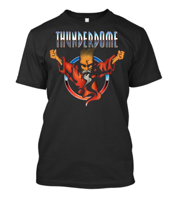Thunderdome Navy And Inferno Fist Raised Character T-Shirt