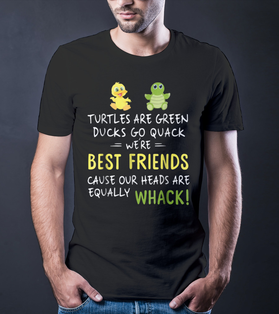 Turtles Are Green Ducks Go Quack We're Best Friends Cause Our Heads Are Equally Whack T-Shirt