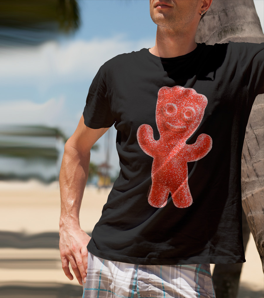 Sour Patch Kids Candy Red Gummy Smiling Figure T-Shirt