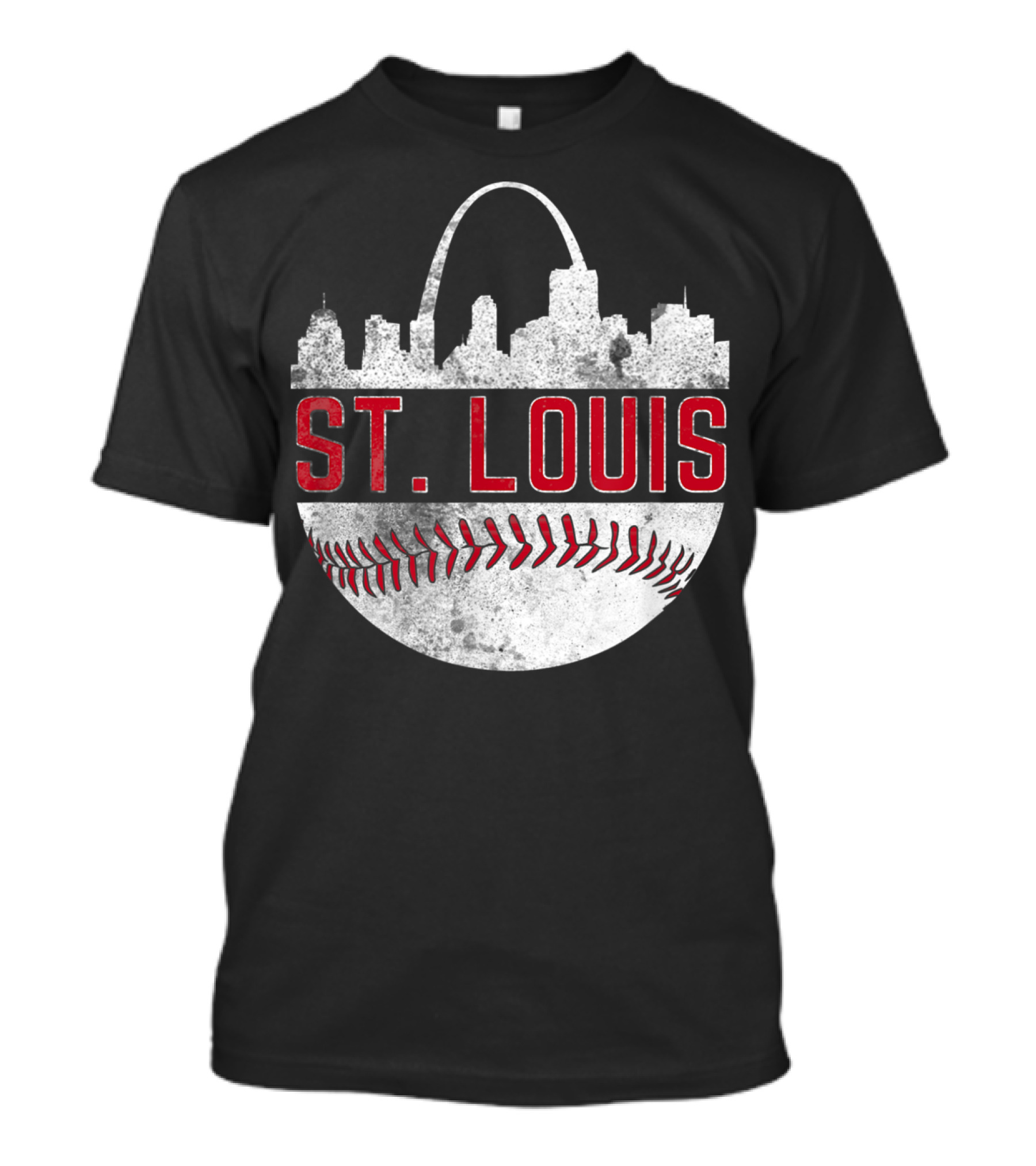 St. Louis Vintage Skyline Baseball Fan T-Shirt