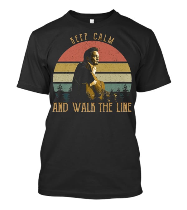 Keep Calm And Walk The Line Vintage Johnny Cash T-Shirt