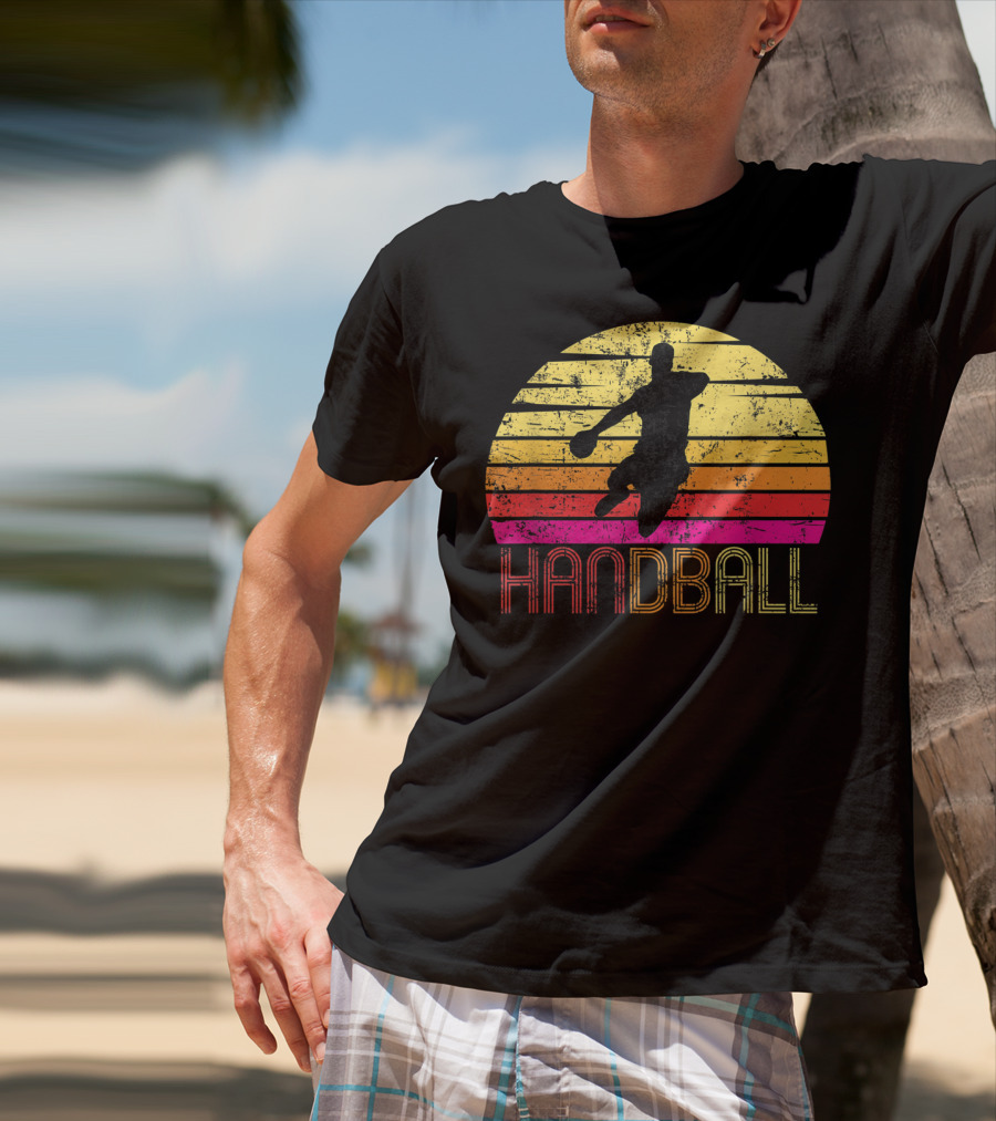 Vintage Handball Retro Sunset T-Shirt