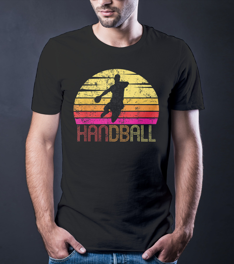 Vintage Handball Retro Sunset T-Shirt