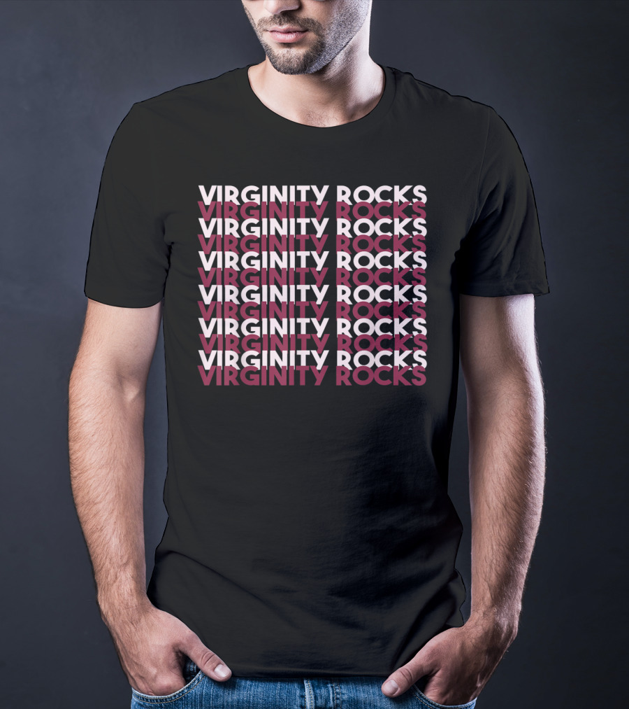 Virginity Rocks Grey Black Pink Danny Duncan T-Shirt