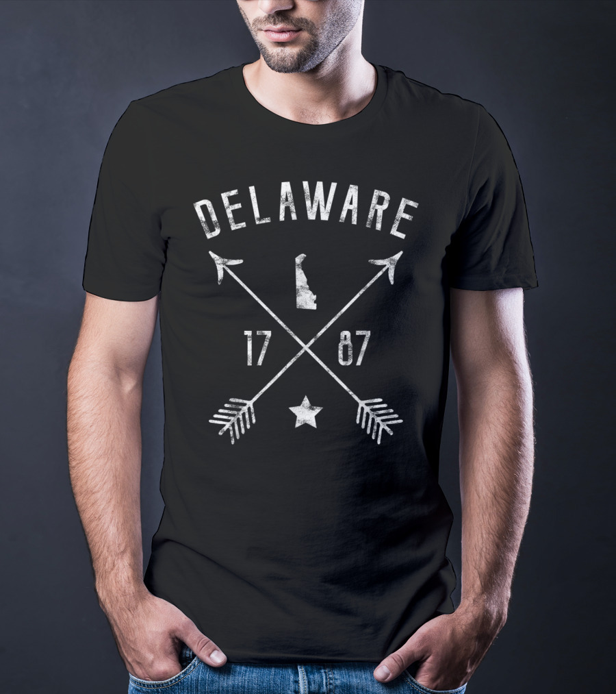 Delaware 1787 Vintage Home State Arrows T-Shirt