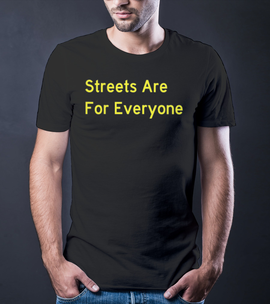 Streets Are For Everyone Yellow Bike Project Jeff Knopp T-Shirt